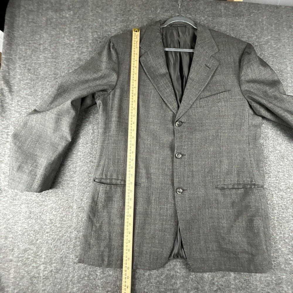Ermenegildo Zegna Soft Wool Blazer Mens Sz 44L Gray Tweed Houndstooth 3 Button - Picture 10 of 12